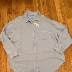 Aerie Light Blue Casual Button Down Shirt